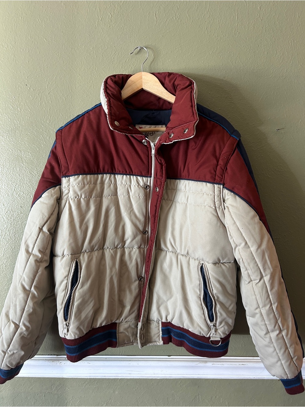 Vintage 70’s Field and stream outdoors Quilted Convertible Jacket Vest Combo